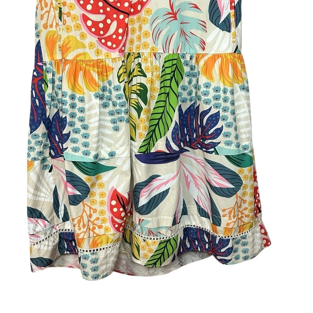 Maude Vivante Vanilla Forest Sasha Midi Dress Tropical Print Dress Size XS - Picture 3 of 13